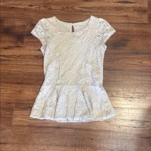 Cream peplum top